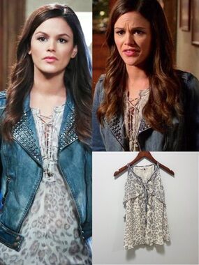 Rebecca Taylor Leopard Lace-Up Top ASO Zoe Hart in Hart of Dixie